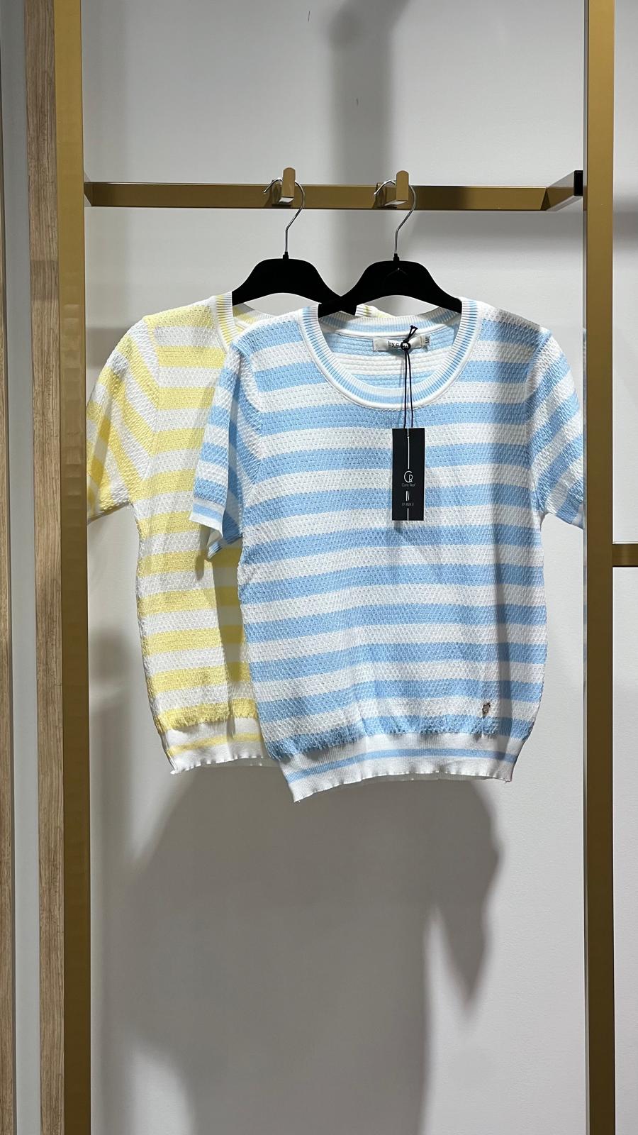 T-SHIRT RISCAS MALHA FRIA