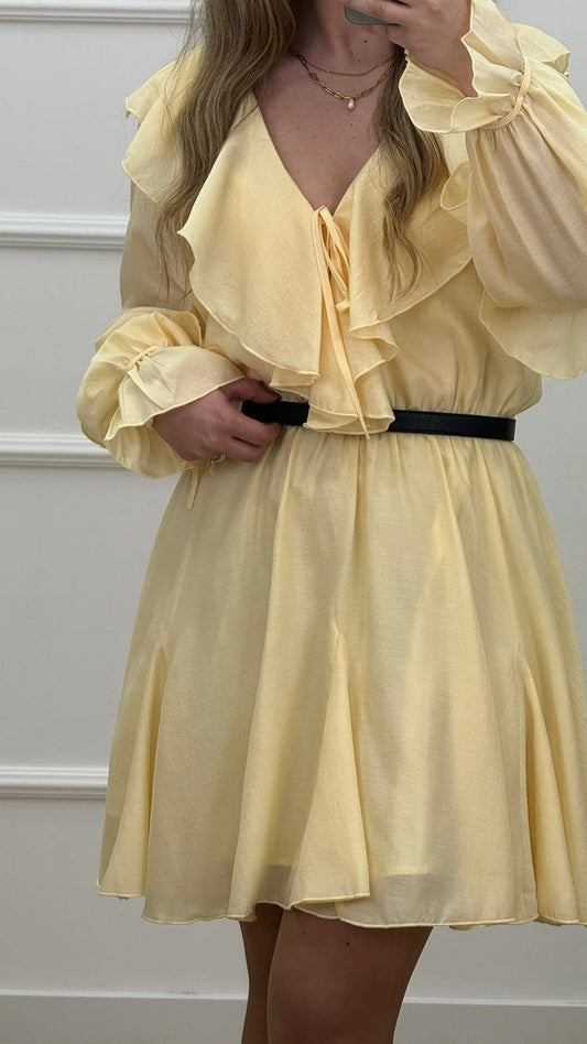 VESTIDO CURTO FOLHO
