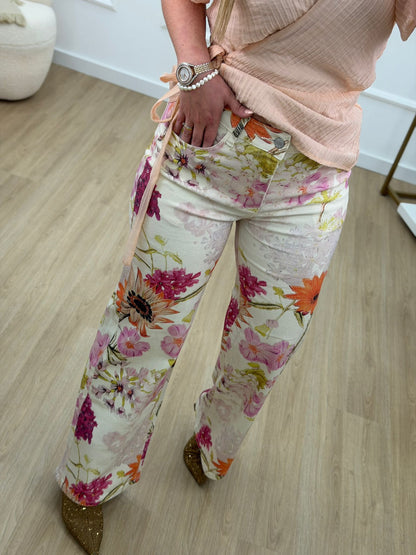 CALÇA ESTAMPADA FLORES