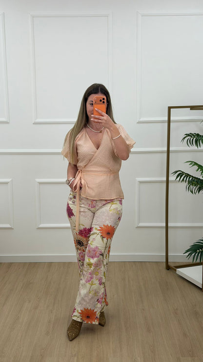 CALÇA ESTAMPADA FLORES