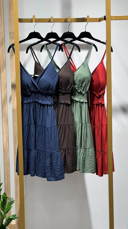VESTIDO CURTO ALÇAS FINAS