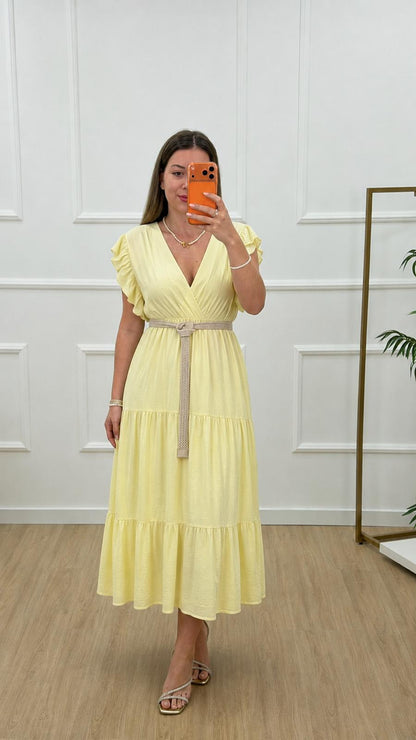 VESTIDO MIDI C/CINTO