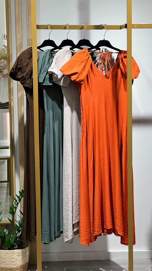 VESTIDO MANGA ABALONADA