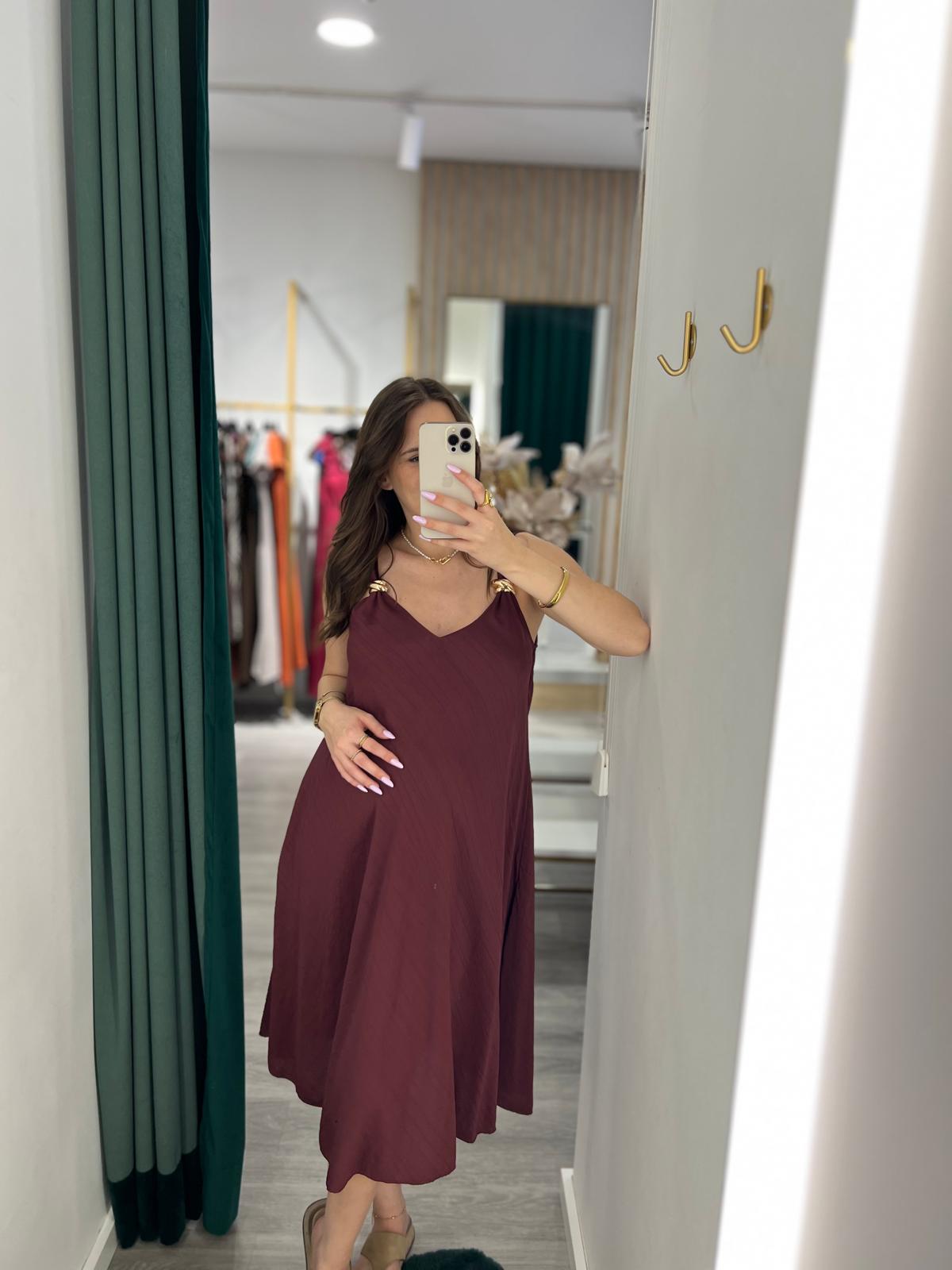 VESTIDO MIDI LISO